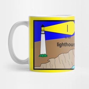 l is for lighthouse Mug